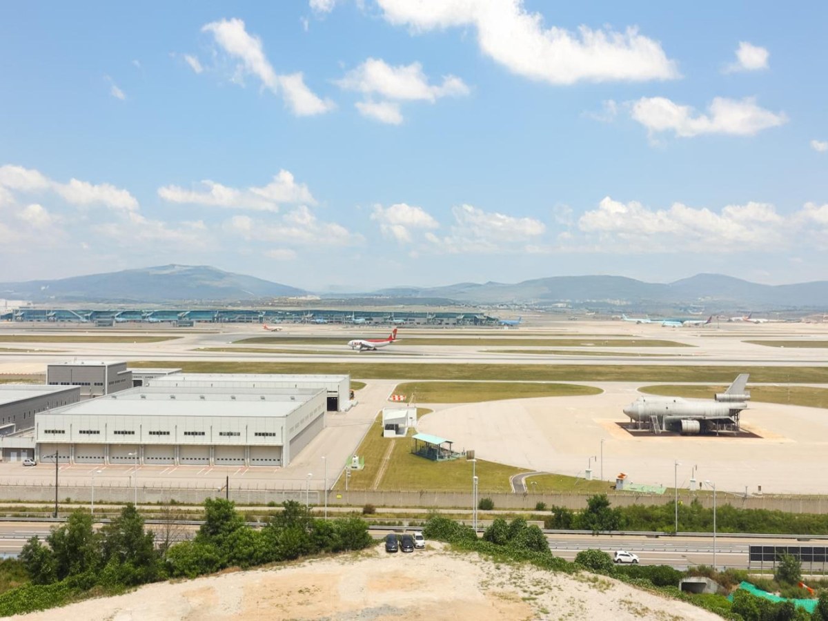 View of the airport from Hotel ORA Incheon