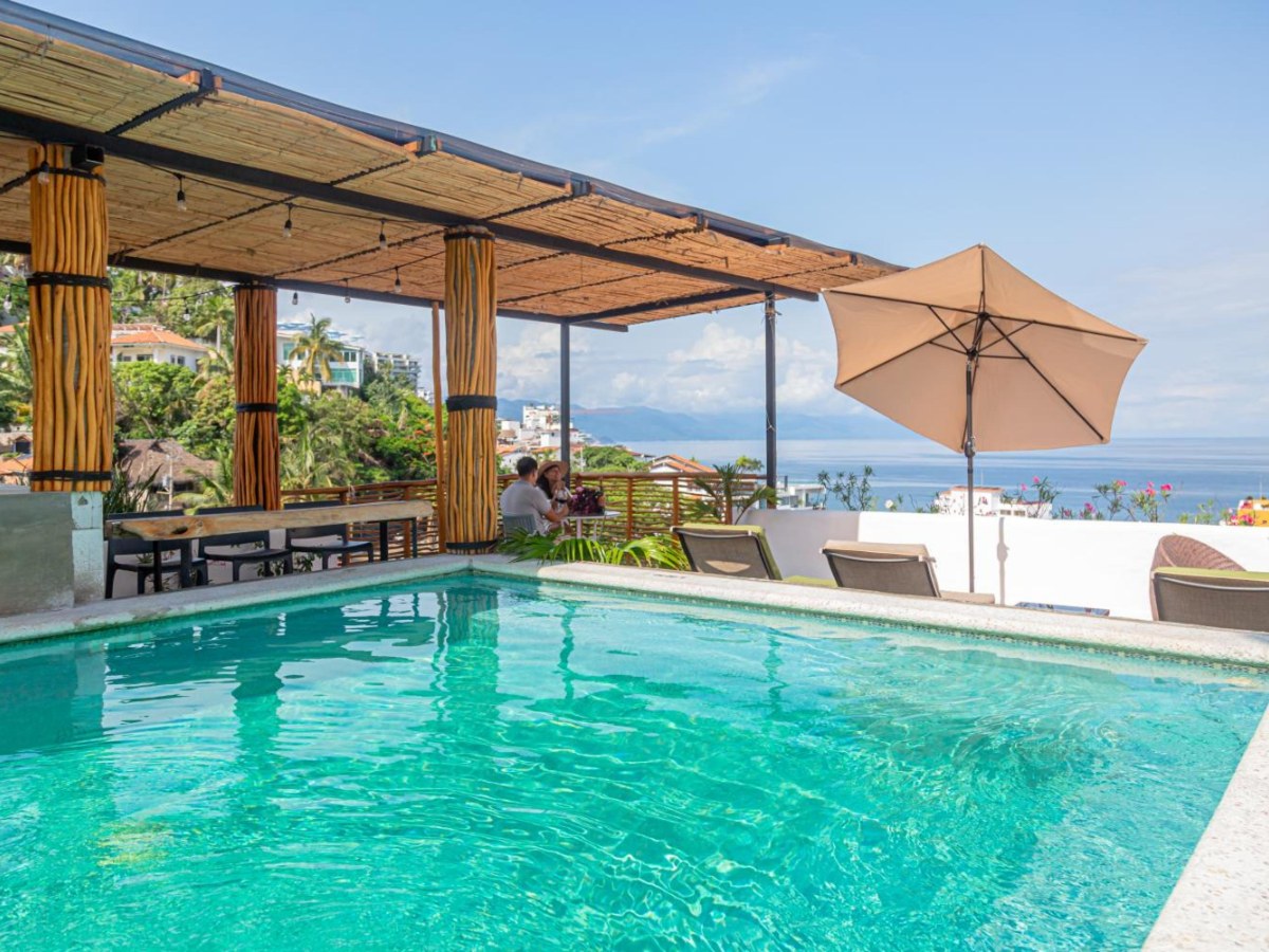Rooftop pool at Amaca Petit Hotel