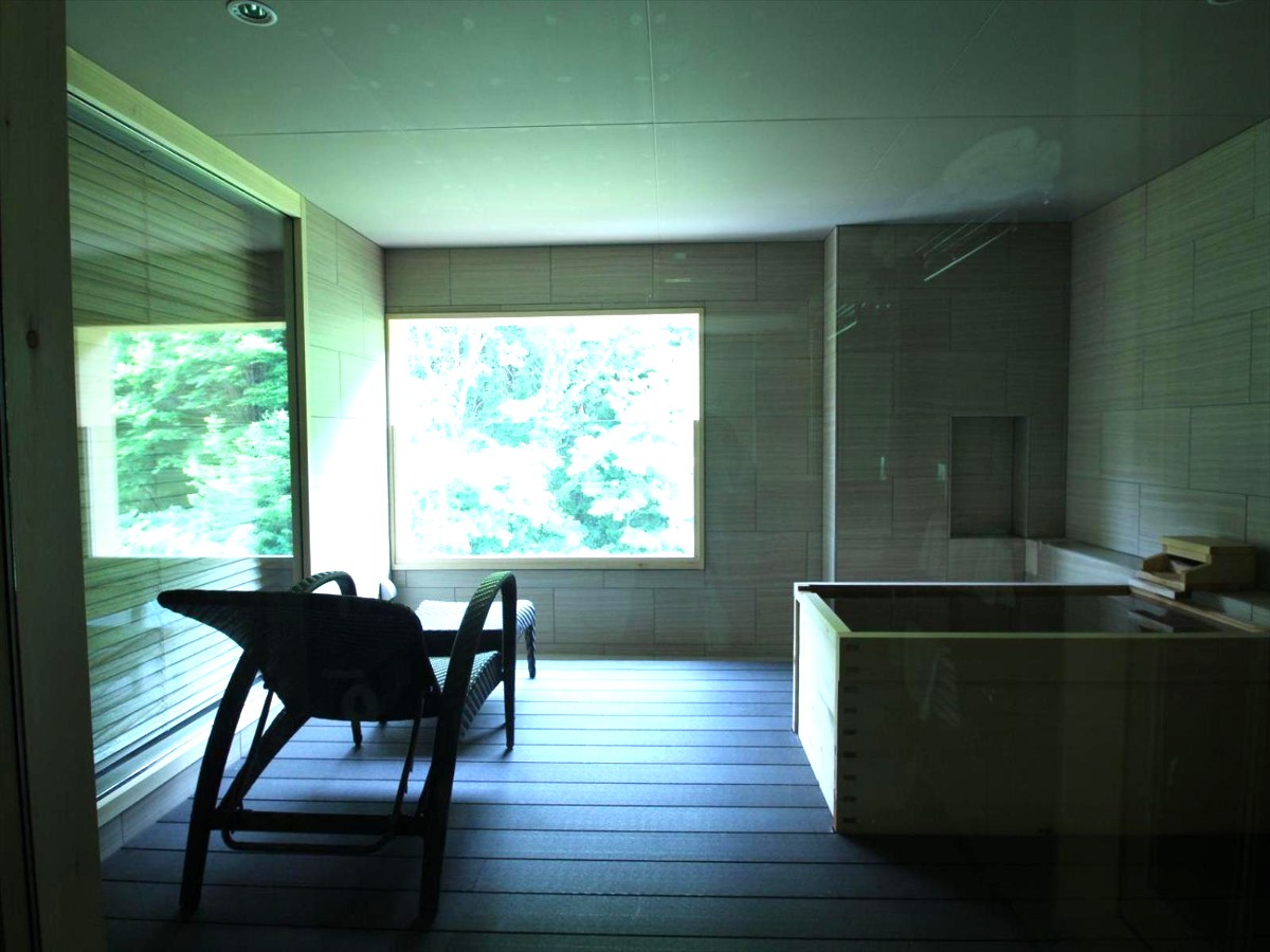 Twin Room with Forest View and room bath at Hakone Yuyado Zen