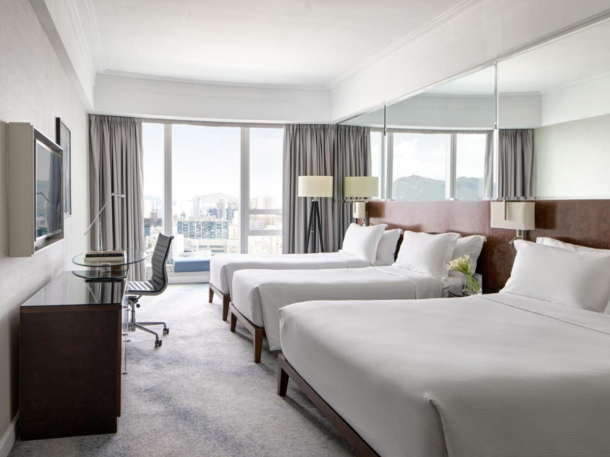 Family Quad room with three beds at Cordis Hong Kong
