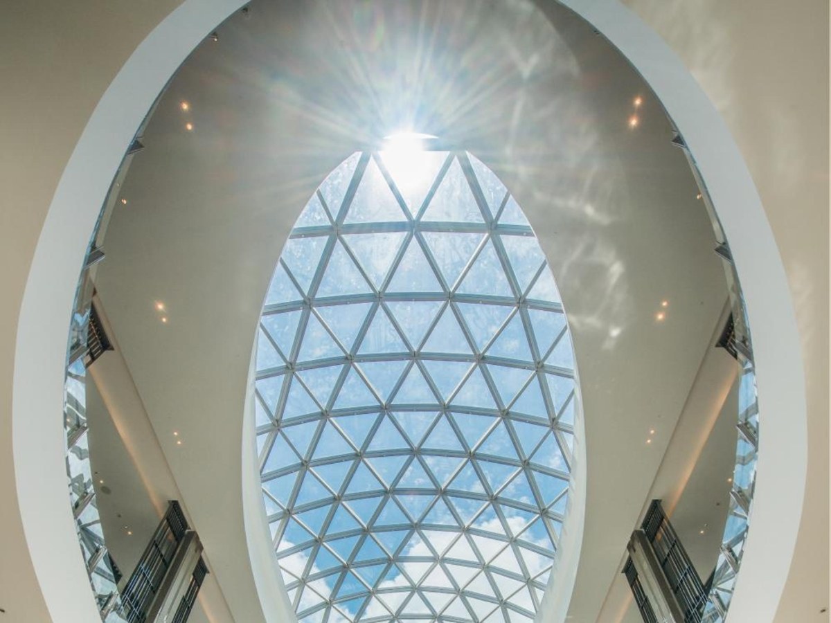 Glass domed atrium ceiling at Nüwa Macau