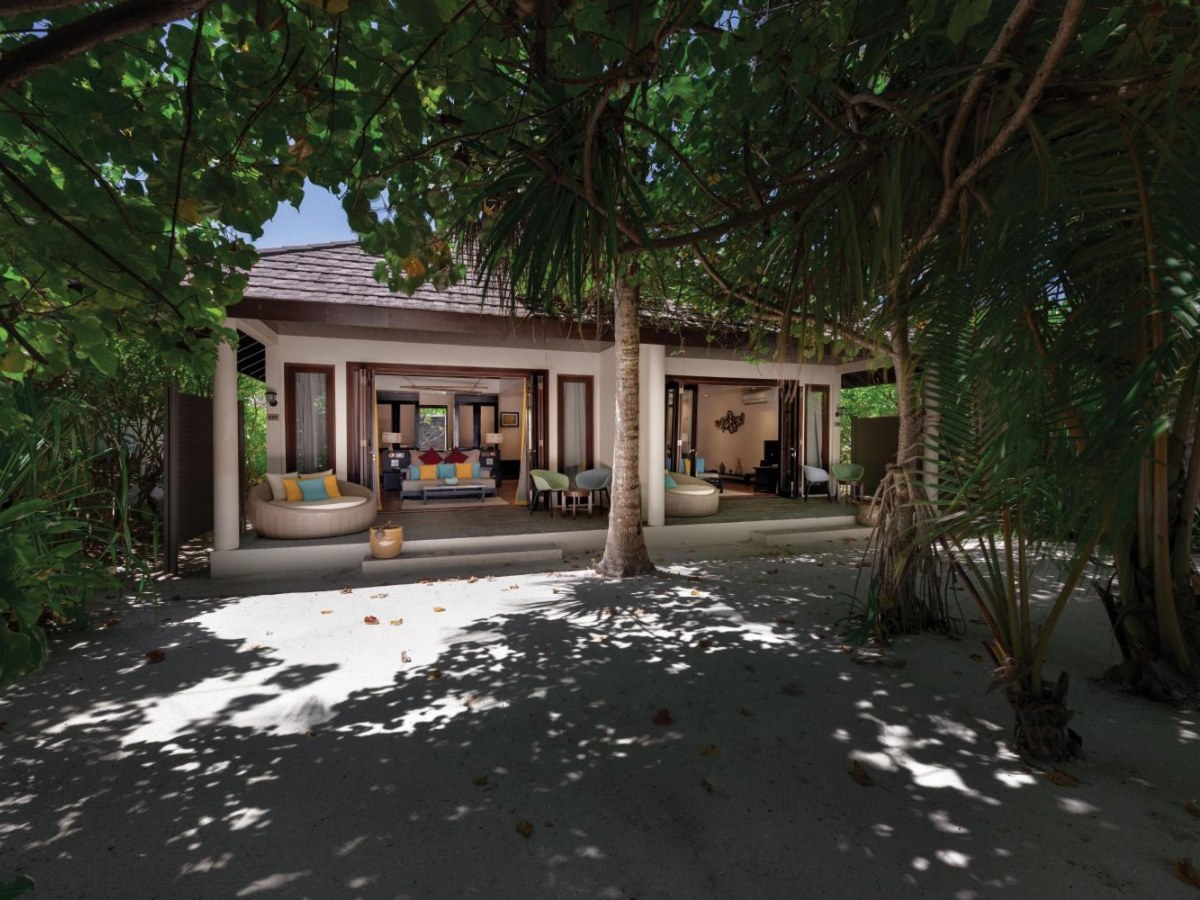 2 Bedroom Sunset Family Beach Villa among the trees at Atmosphere Kanifushi Maldives