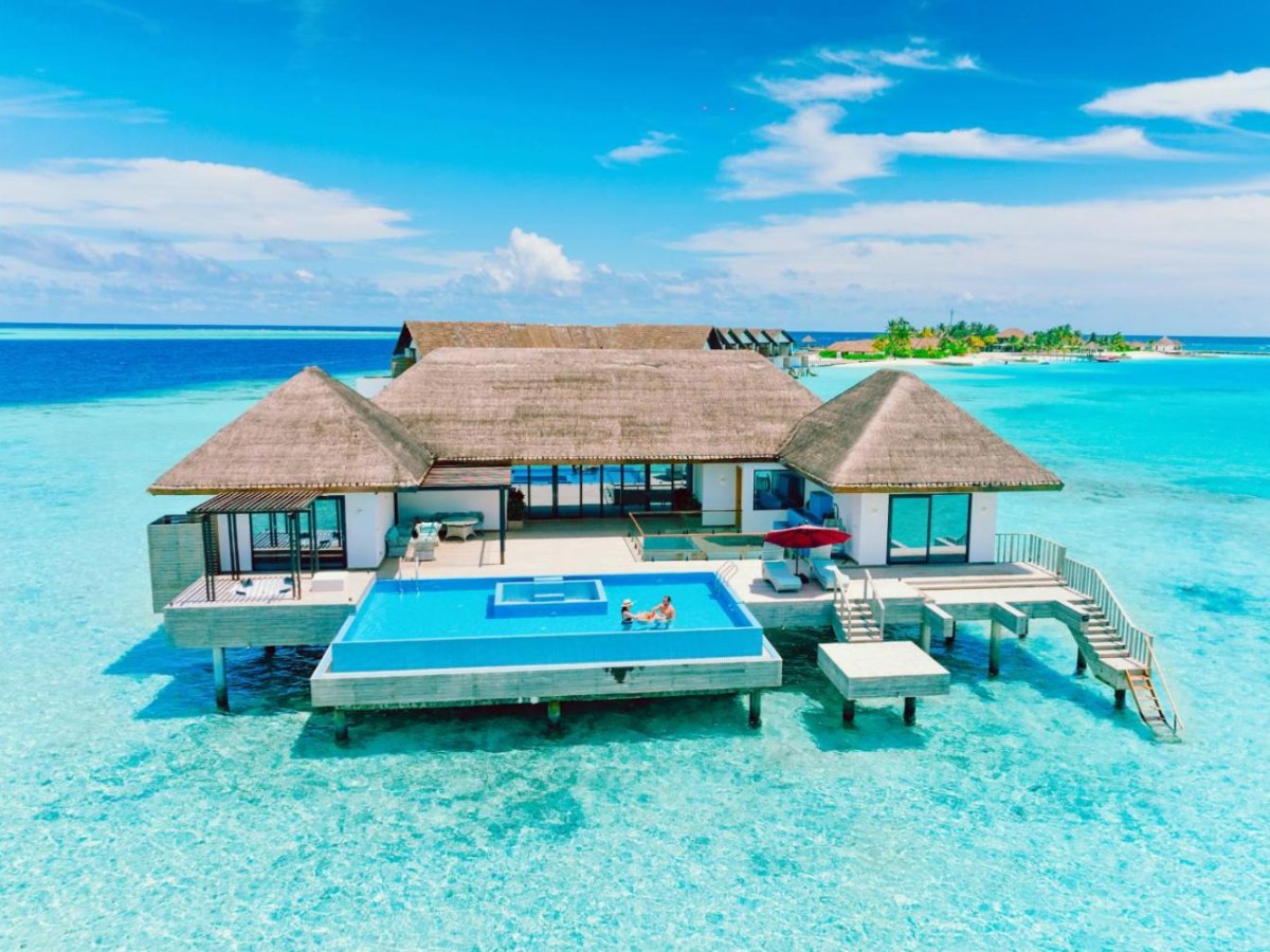 Two-Bedroom Overwater Villa with private pool over the lagoon at NOOE Maldives Kunaavashi