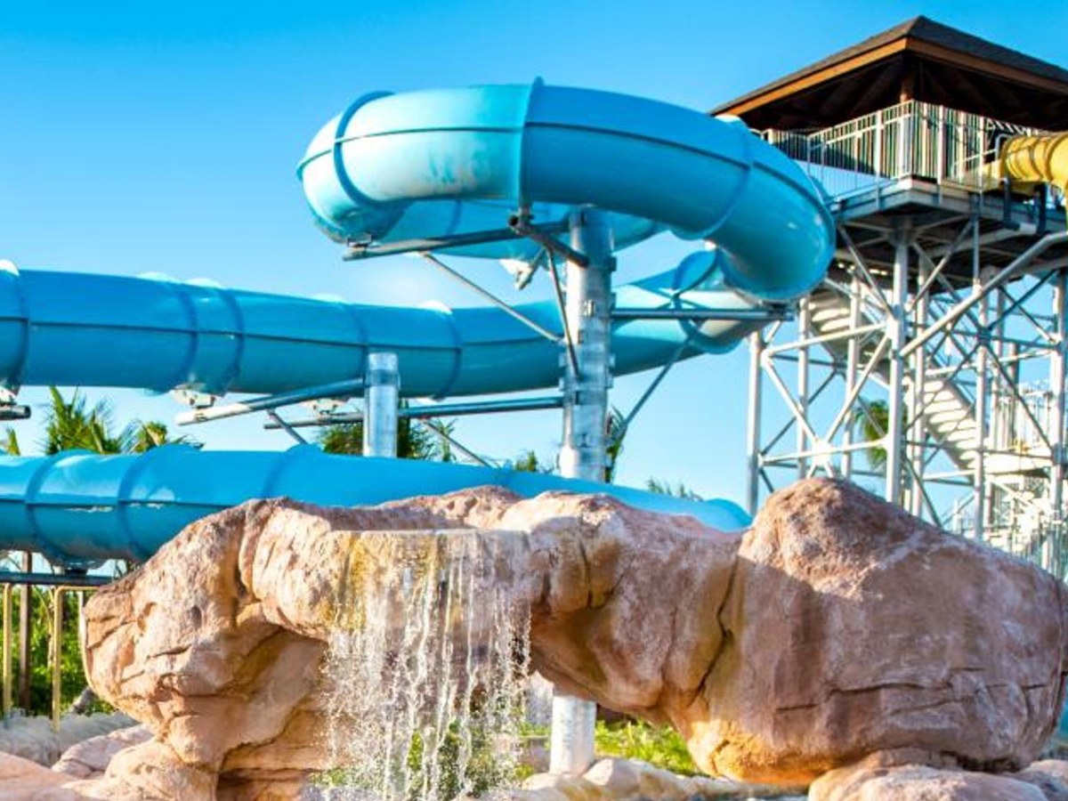Canapolis water park slide tower at Hyatt Ziva Cap Cana