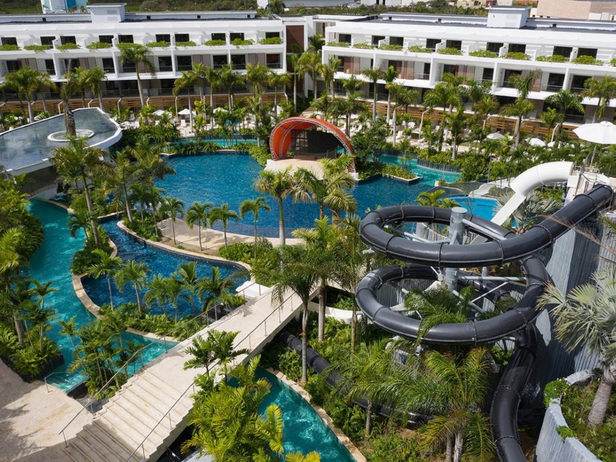 Jungle Waterpark slides at Dreams Onyx Resort & Spa
