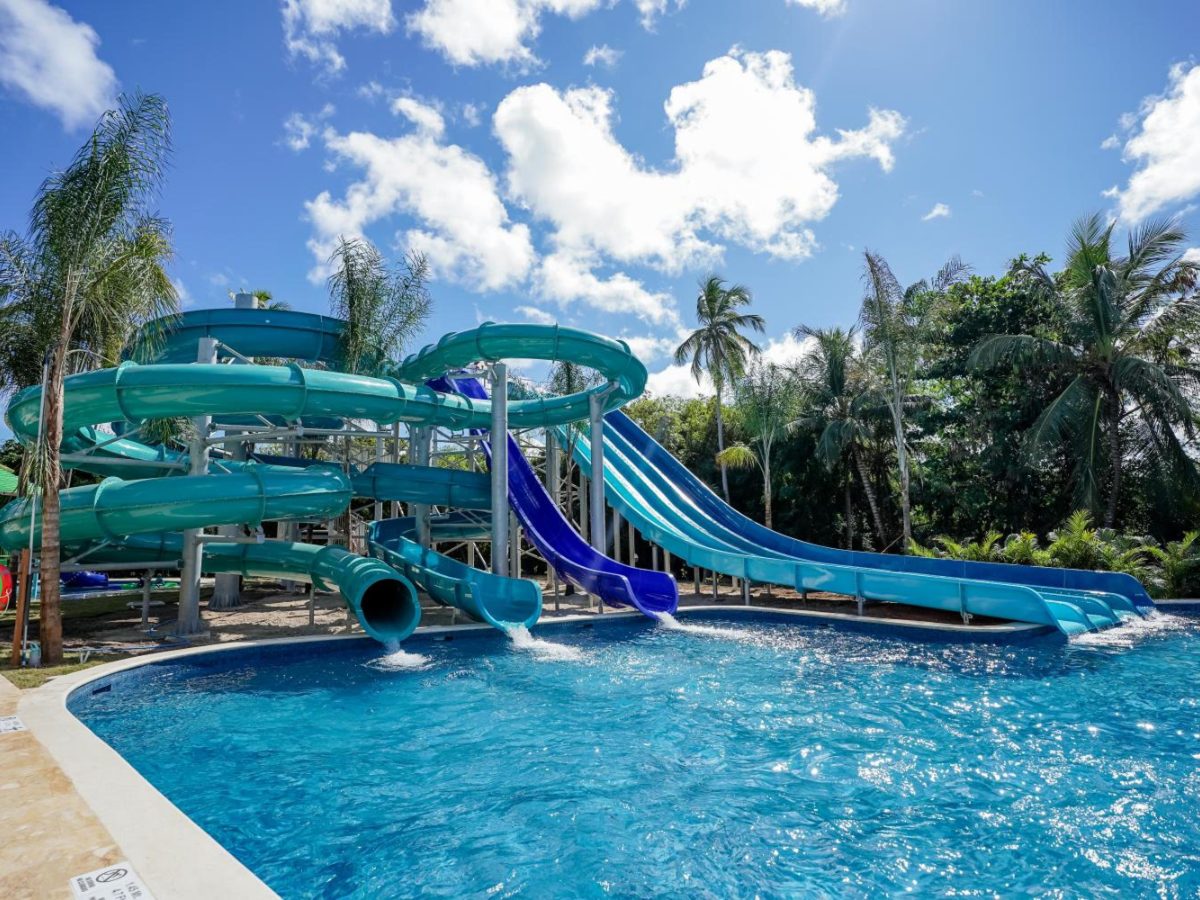 Water park slide tower at Dreams Royal Beach Punta Cana