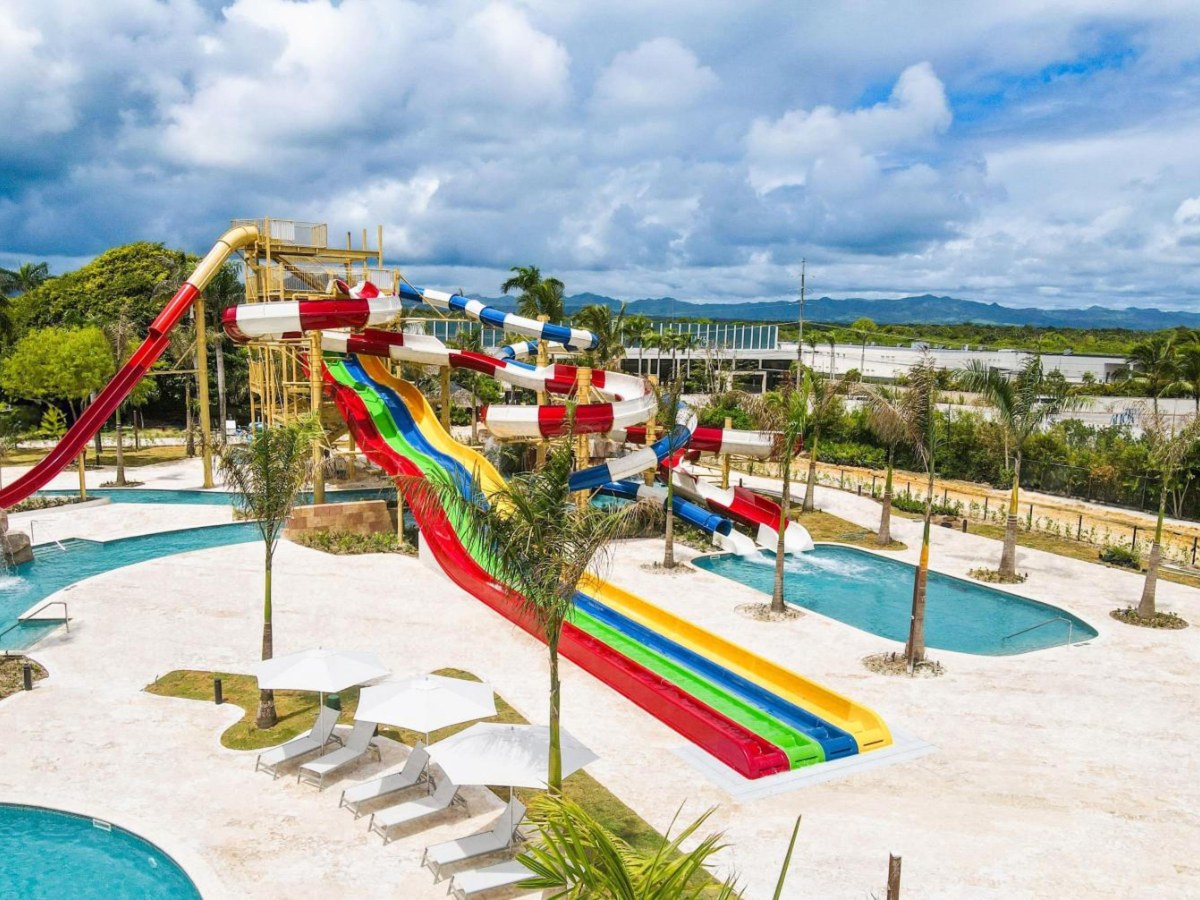 Splash Island water slides at Wyndham Alltra Punta Cana All Inclusive Resort